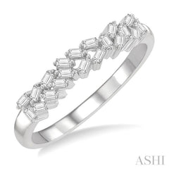 1/5 Ctw Scatter Baguette Cut Diamond Fashion Ring in 14K White Gold