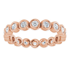 14K Rose 1/2 CTW Lab-Grown Diamond  Eternity Band Size 6.5