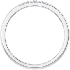 14K White .08 CTW Lab-Grown Diamond French-Set Anniversary Band