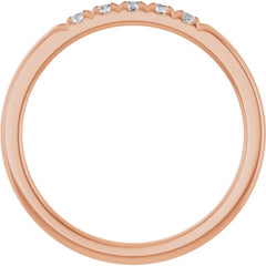 14K Rose 1/6 CTW Lab-Grown Diamond French-Set Anniversary Band