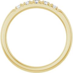 14K Yellow 1/3 CTW Lab-Grown Diamond French-Set Anniversary Band