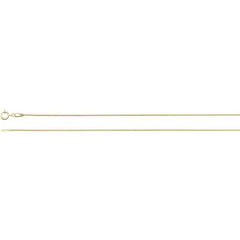 14K Yellow 1 mm Wheat 24" Chain