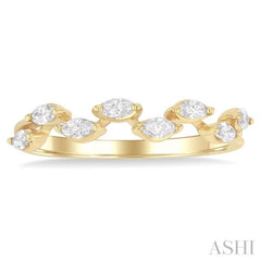 1/3 Ctw Zig-Zag Scatter Marquise Cut Diamond Fashion Band in 14K Yellow Gold