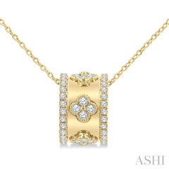.50CTRDDM CLOVER PENDANT YG 14K-G+CH*