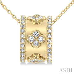 .50CTRDDM CLOVER PENDANT YG 14K-G+CH*