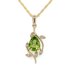 Peridot and Diamond Pendant