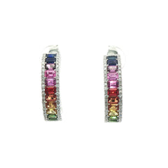 Rainbow Sapphire Earrings