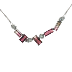 Bi-Color Tourmaline and Diamond Bib Necklace
