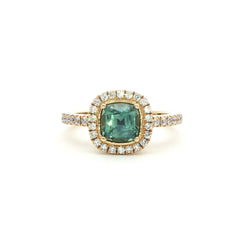 Montana Sapphire and Diamond Ring