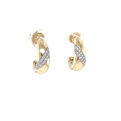 Diamond Huggie Earrings