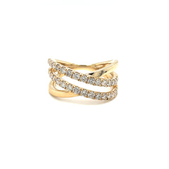 Wide Bypass Fashion Ring
