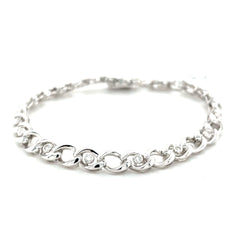 Sterling Silver Diamond Bracelet