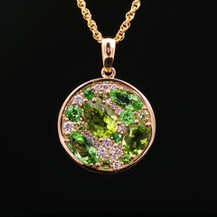 Peridot and Tsavorite Necklace