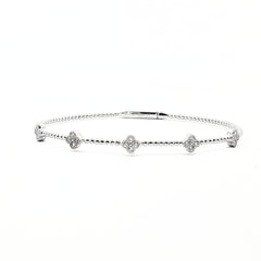 Sterling Silver and Diamond Bangle