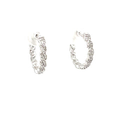 Diamond Twist Hoop Earrings