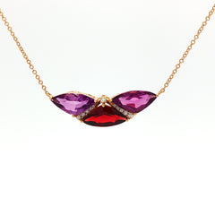 Multi-Stone Bar Necklace